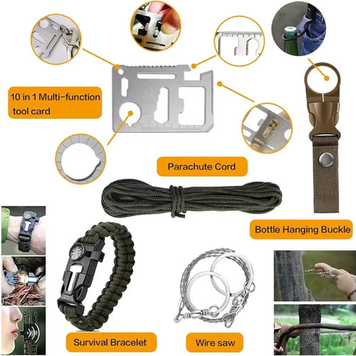 31-Piece Survival Gear Kit with Carry Bag